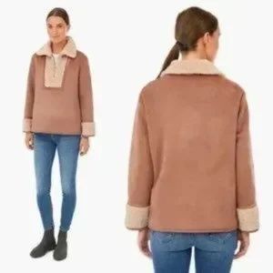 NEW TUCKERNUCK Stella Shearling  Jacket Size Medium Brown NWT RETAIL $248